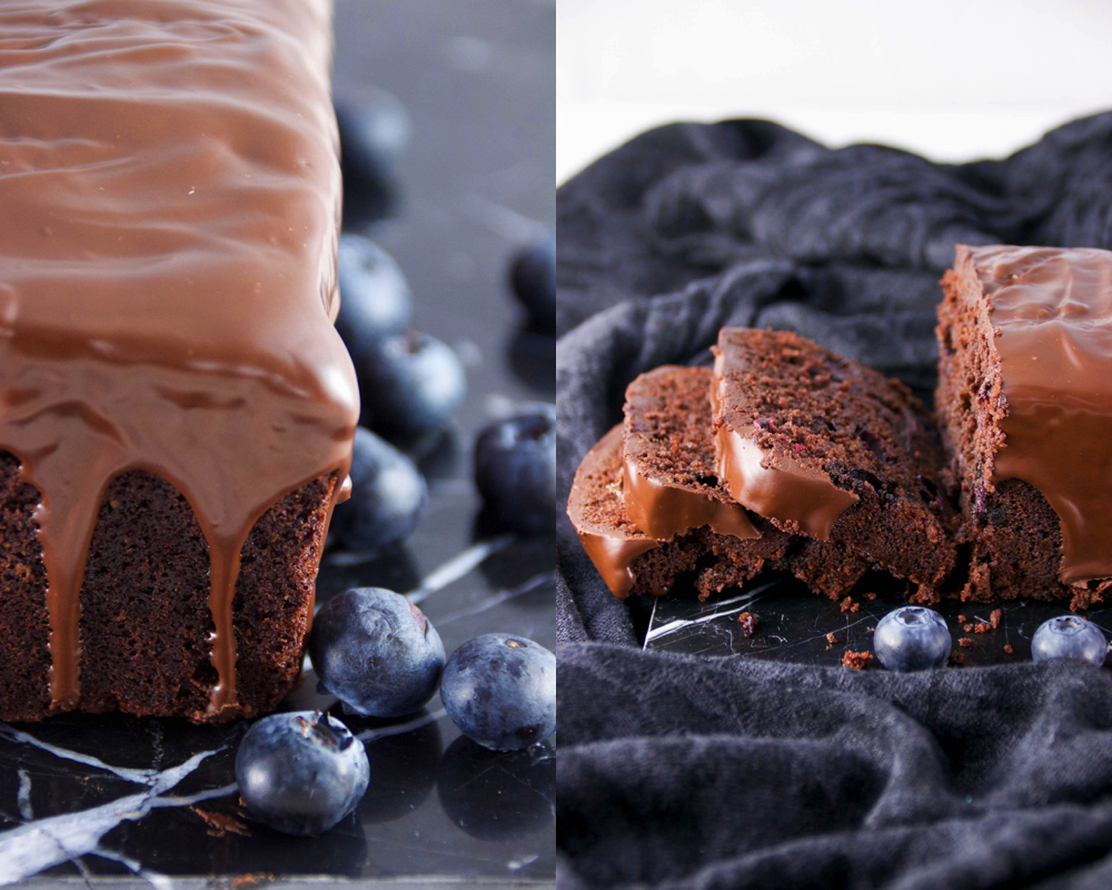 Schokoladen-Blaubeer-Kuchen